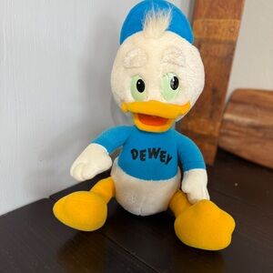 Vintage Duck Tales Dewey Duck Plush 16" Hasbror 1986 Disney